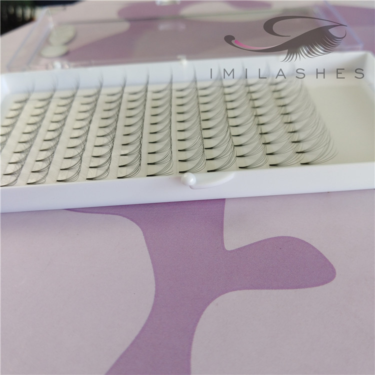 China wholesale mega volume eyelash extensions 6d premade fans lashes-V